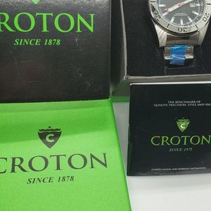 Croton Black Dial Mens Watch